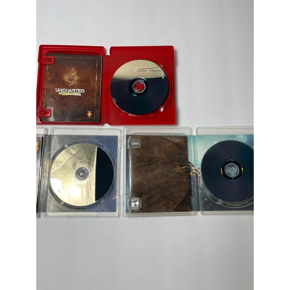 Uncharted Trilogy PS3 Games Bundle Drakes Fortune 2 Among Thieves 3 Deception